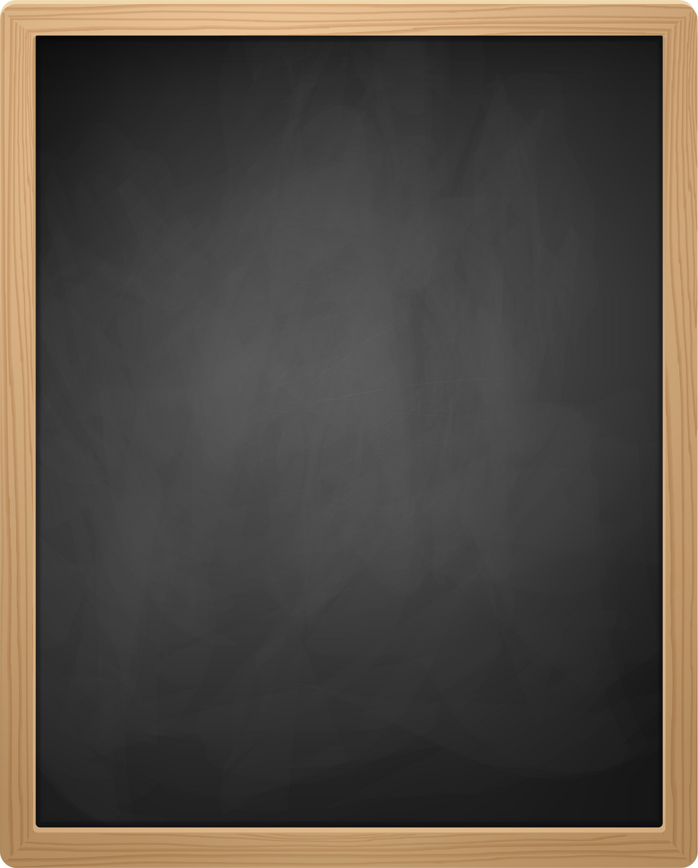 Menu Chalkboard Isolated Illustration