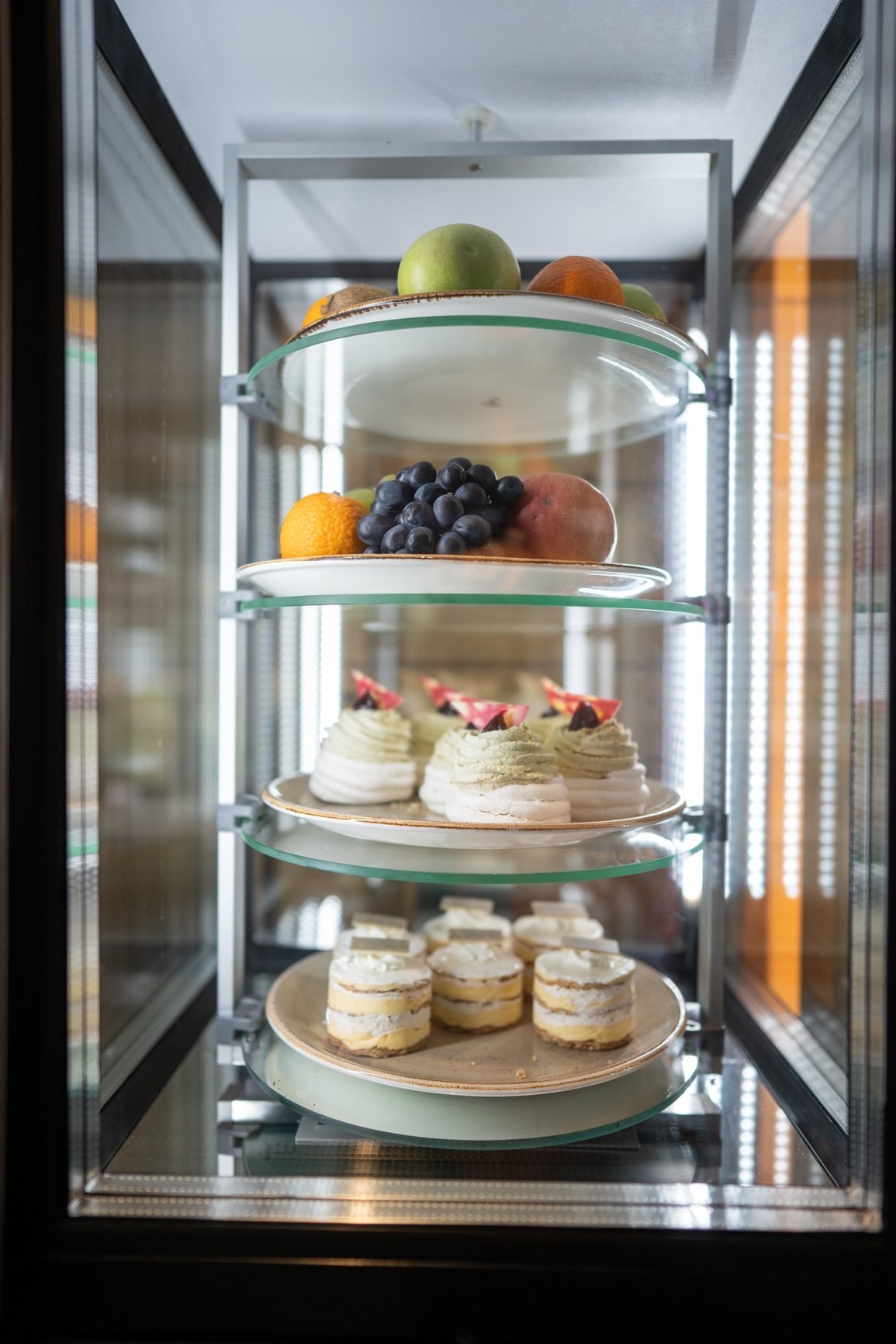 Pastry shop glass display